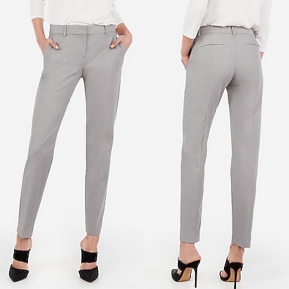 Express Pants - Express Mid Rise Columnist Ankle Pants Stretch